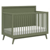 M15901OL,Babyletto,Palma Mid-Century 4-in-1 Convertible Crib w/Toddler Bed Conversion in Olive
