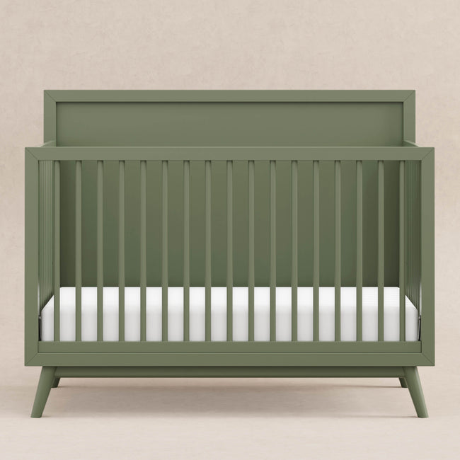 M15901OL,Babyletto,Palma Mid-Century 4-in-1 Convertible Crib w/Toddler Bed Conversion in Olive