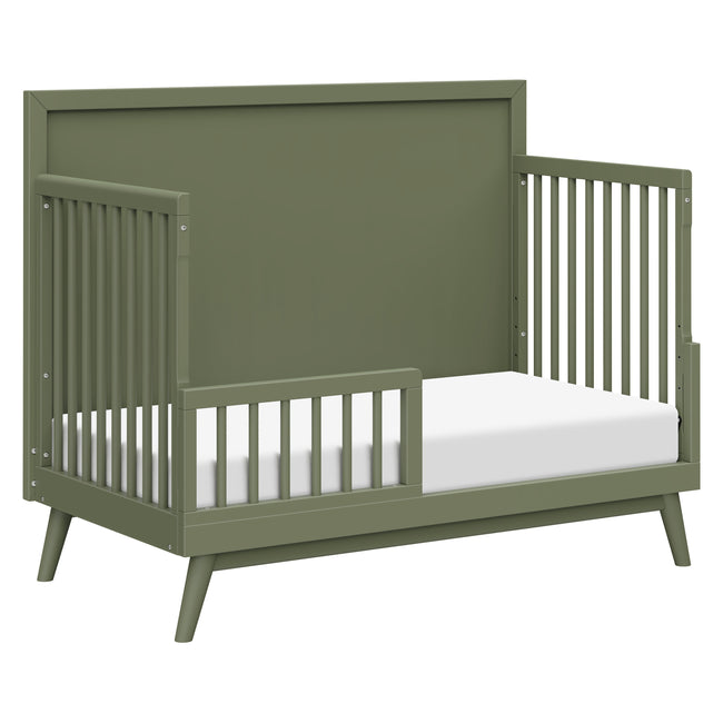 M15901OL,Babyletto,Palma Mid-Century 4-in-1 Convertible Crib w/Toddler Bed Conversion in Olive
