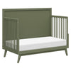 M15901OL,Babyletto,Palma Mid-Century 4-in-1 Convertible Crib w/Toddler Bed Conversion in Olive
