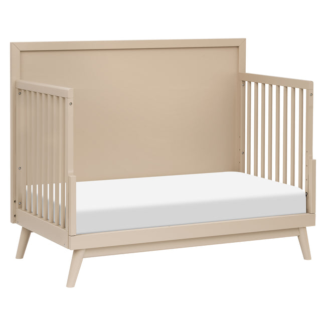 M15901TPE,Babyletto,Palma Mid-Century 4-in-1 Convertible Crib w/Toddler Bed Conversion in Taupe