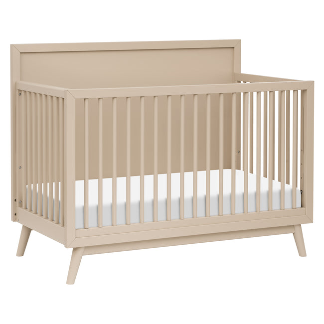 M15901TPE,Babyletto,Palma Mid-Century 4-in-1 Convertible Crib w/Toddler Bed Conversion in Taupe