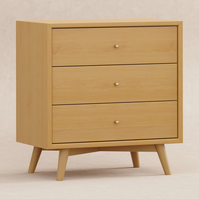 pre assembled baby dresser Babyletto Palma 3 Drawer for Nursery tapered feet MONSLIPA Wooden Furniture Nursery Dresser,
