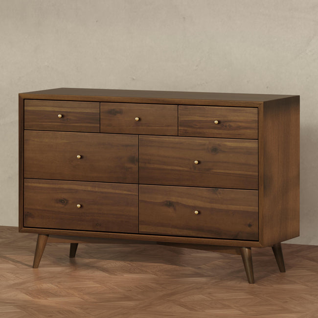 M15916NL,Babyletto,Palma 7-Drawer Double Dresser  Assembled in Natural Walnut
