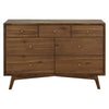 M15916NL,Babyletto,Palma 7-Drawer Double Dresser  Assembled in Natural Walnut