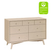 M15916TPE,Babyletto,Palma 7-Drawer Double Dresser  Assembled in Taupe