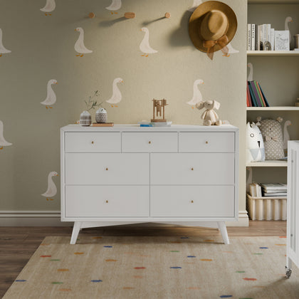 M15916W,Babyletto,Palma 7-Drawer Double Dresser  Assembled in White