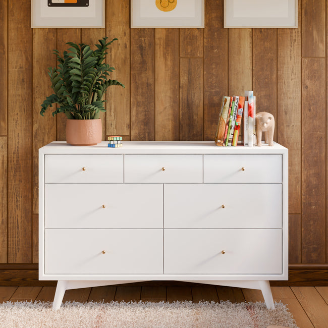M15916W,Babyletto,Palma 7-Drawer Double Dresser  Assembled in White