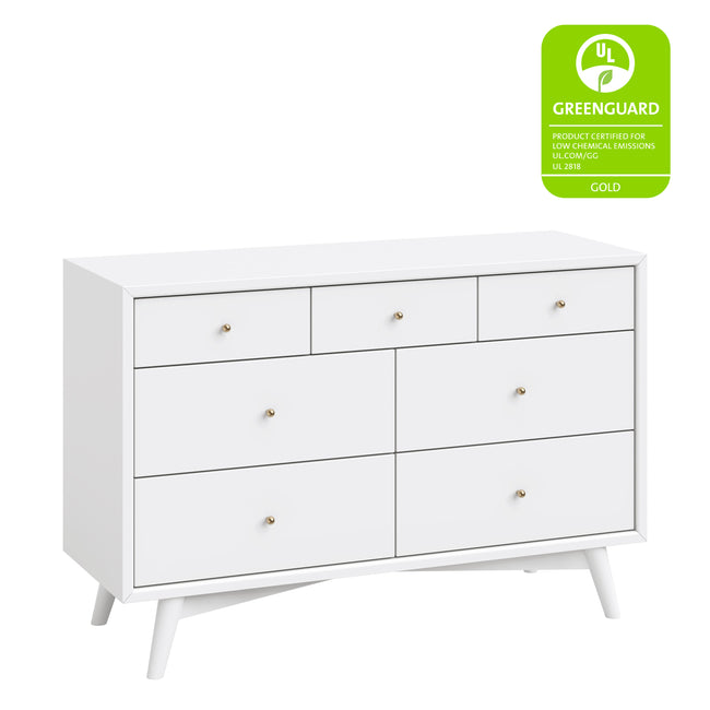 M15916W,Babyletto,Palma 7-Drawer Double Dresser  Assembled in White