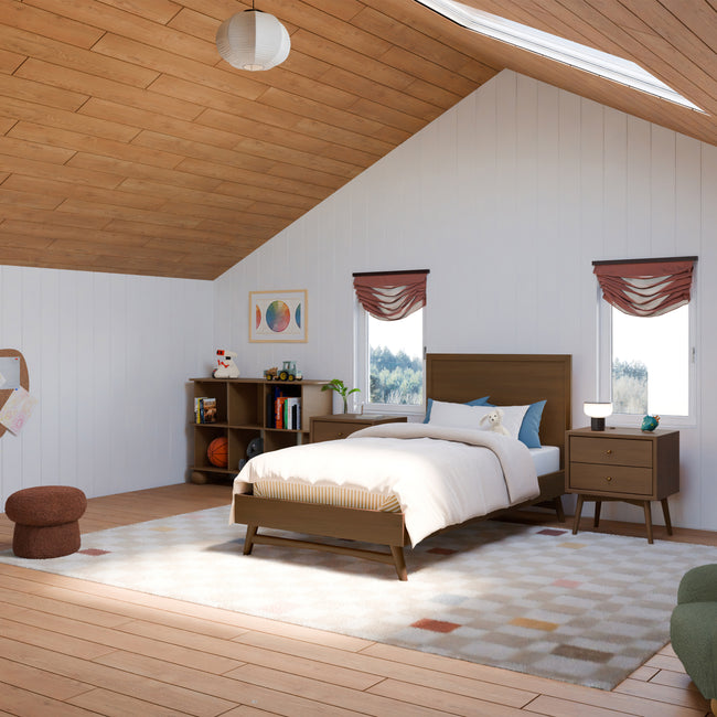 M15969NL,Babyletto Kids,Palma Twin Bed in Natural Walnut