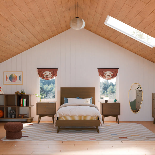 M15969NL,Babyletto Kids,Palma Twin Bed in Natural Walnut