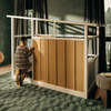 M15976HYW,Babyletto Kids,Palma Mid-Century House Twin Bed in Honey and White
