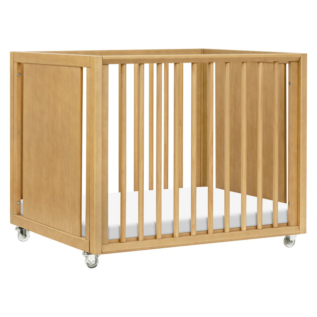 M15980HY,Babyletto,Palma 8-in-1 Convertible All-Stages® Crib w/ Bassinet & Toddler Bed Kits in Honey