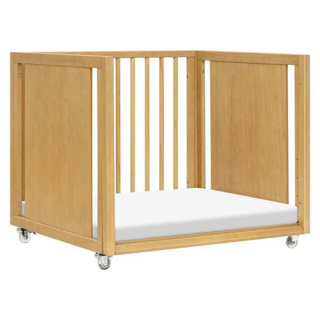 M15980HY,Babyletto,Palma 8-in-1 Convertible All-Stages® Crib w/ Bassinet & Toddler Bed Kits in Honey