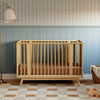 M15980HY,Babyletto,Palma 8-in-1 Convertible All-Stages® Crib w/ Bassinet & Toddler Bed Kits in Honey