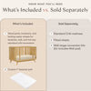 M15980HY,Babyletto,Palma 8-in-1 Convertible All-Stages® Crib w/ Bassinet & Toddler Bed Kits in Honey