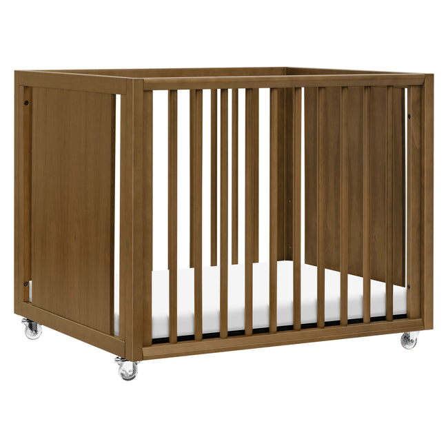 M15980NL,Babyletto,Palma 8-in-1 Convertible All-Stages® Crib w/ Bassinet & Toddler Bed Kits in Natural Walnut