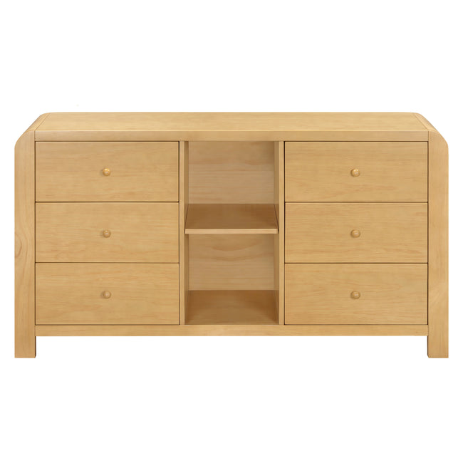 M18416HY,Babyletto Kids,TipToe 6-Drawer Assembled Dresser with Cubbies in Honey