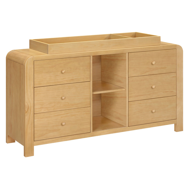 M18416HY,Babyletto Kids,TipToe 6-Drawer Assembled Dresser with Cubbies in Honey