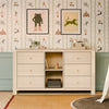 M18416NX,Babyletto Kids,TipToe 6-Drawer Assembled Dresser with Cubbies in Washed Natural