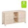 M18416NX,Babyletto Kids,TipToe 6-Drawer Assembled Dresser with Cubbies in Washed Natural