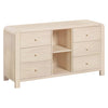 M18416NX,Babyletto Kids,TipToe 6-Drawer Assembled Dresser with Cubbies in Washed Natural
