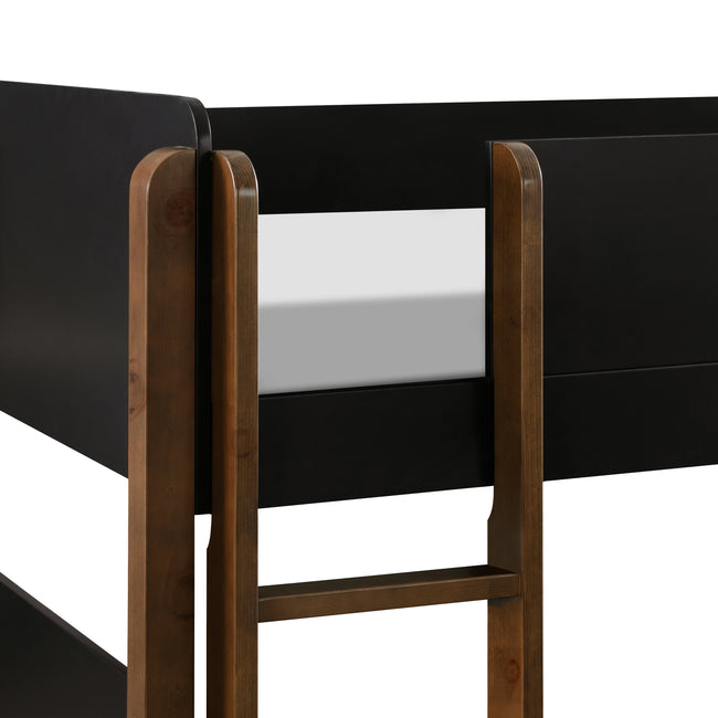 M18494BNL,Babyletto Kids,TipToe Bunk Bed in Black and Natural Walnut