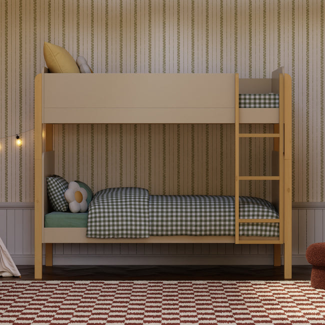 M18494TPEHY,Babyletto Kids,TipToe Bunk Bed in Taupe and Honey