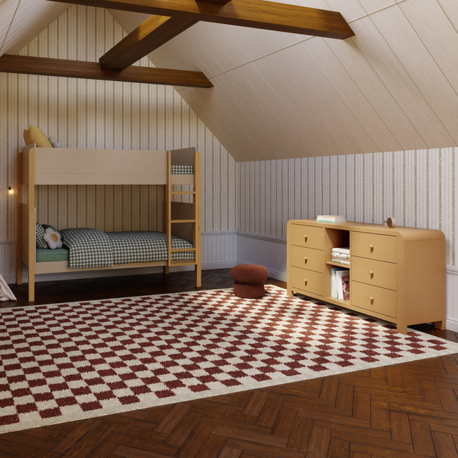 M18494TPEHY,Babyletto Kids,TipToe Bunk Bed in Taupe and Honey