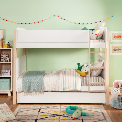 M18494WNX,Babyletto Kids,TipToe Bunk Bed in White and Washed Natural
