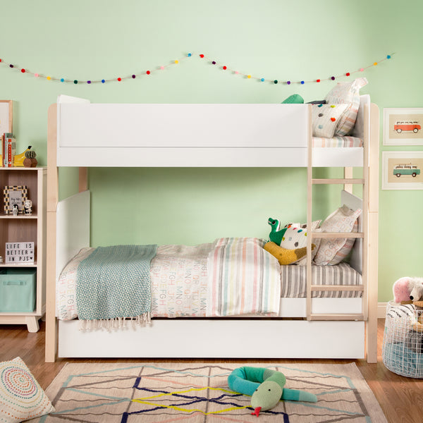 M18494WNX,Babyletto Kids,TipToe Bunk Bed in White and Washed Natural