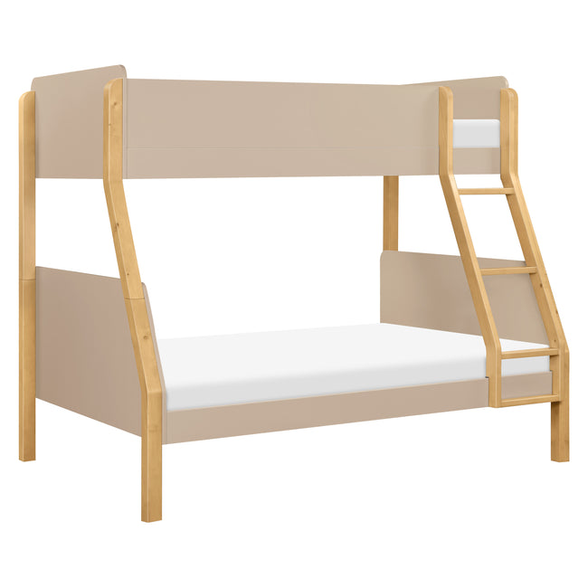 M18495TPEHY,Babyletto Kids,TipToe Twin-Over-Full Bunk Bed in Taupe and Honey