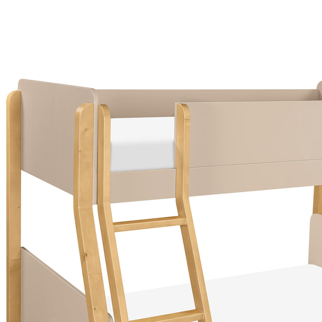 M18495TPEHY,Babyletto Kids,TipToe Twin-Over-Full Bunk Bed in Taupe and Honey