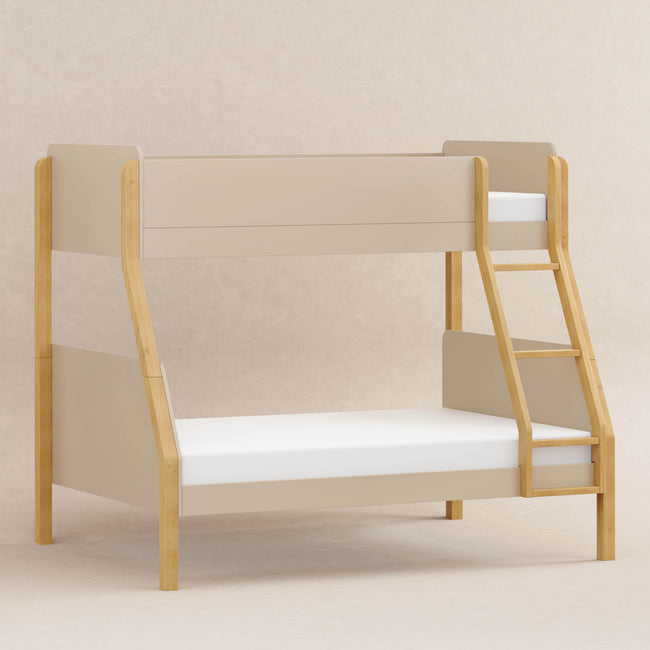 M18495TPEHY,Babyletto Kids,TipToe Twin-Over-Full Bunk Bed in Taupe and Honey