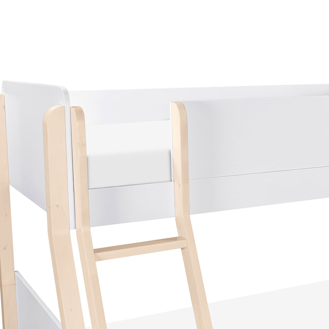 M18495WNX,Babyletto Kids,TipToe Twin-Over-Full Bunk Bed in White and Washed Natural