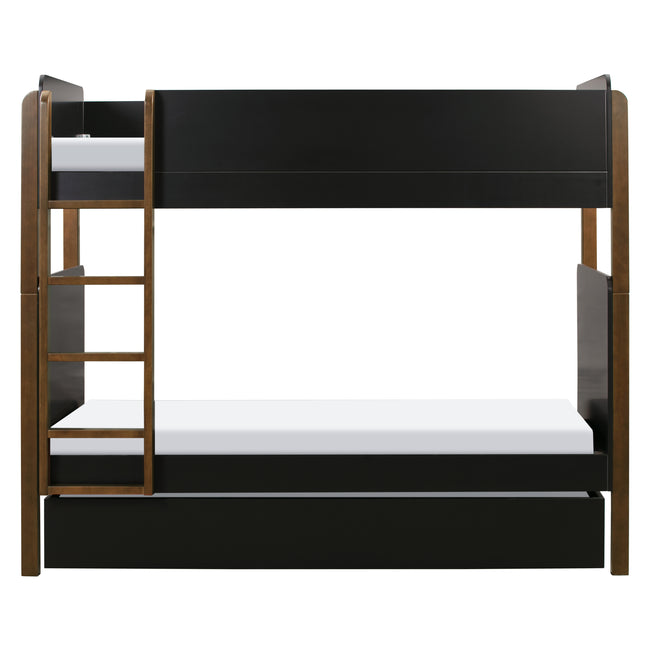 M19173B,The MDB Family,TipToe Twin Storage Trundle Bed in Black