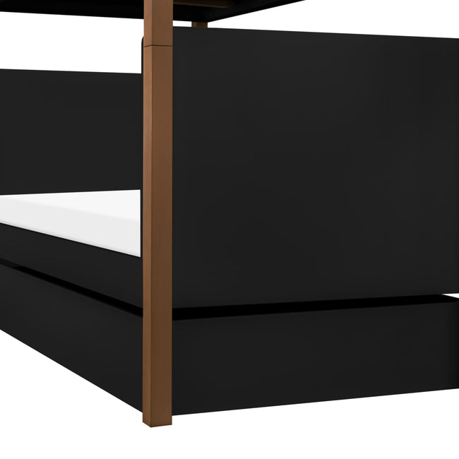 M19173B,The MDB Family,TipToe Twin Storage Trundle Bed in Black