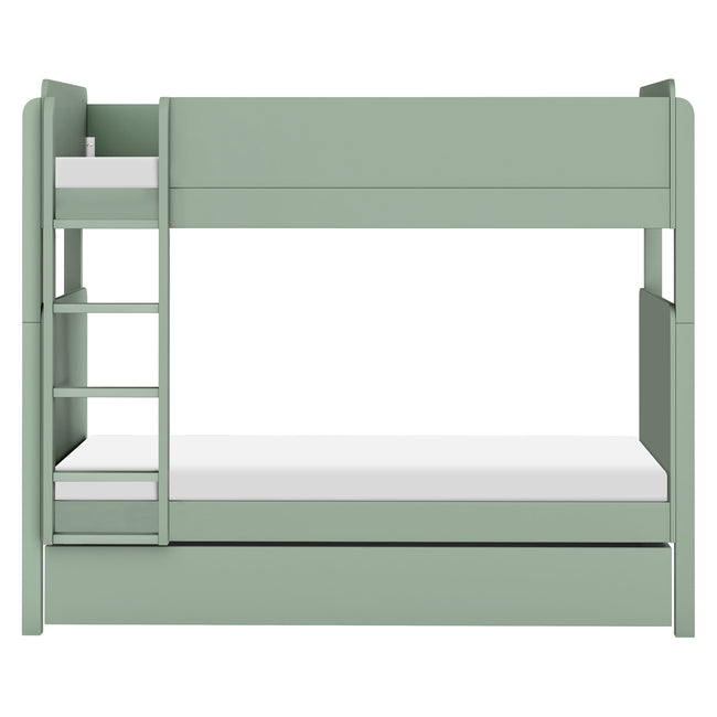 M19173LS,The MDB Family,TipToe Twin Storage Trundle Bed in Light Sage