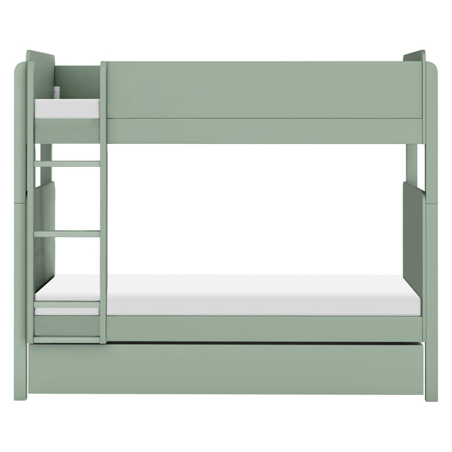 M19173LS,The MDB Family,TipToe Twin Storage Trundle Bed in Light Sage