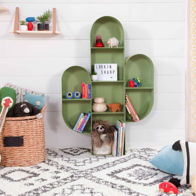 M20011SGR,Babyletto Kids,Cactus Bookcase in Sage Green