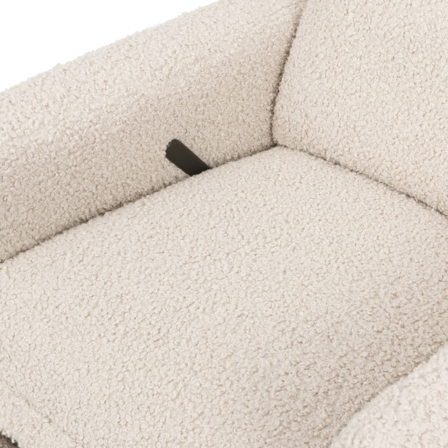 M20977AT,Babyletto,Cali Flange Gliding Swivel Recliner in Almond Teddy Loop