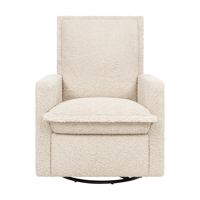 M20977AT,Babyletto,Cali Flange Gliding Swivel Recliner in Almond Teddy Loop