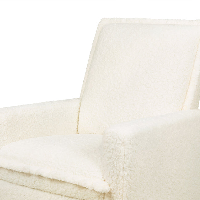 M20977CMSG,Babyletto,Cali Flange Gliding Swivel Recliner in Cream Shearling