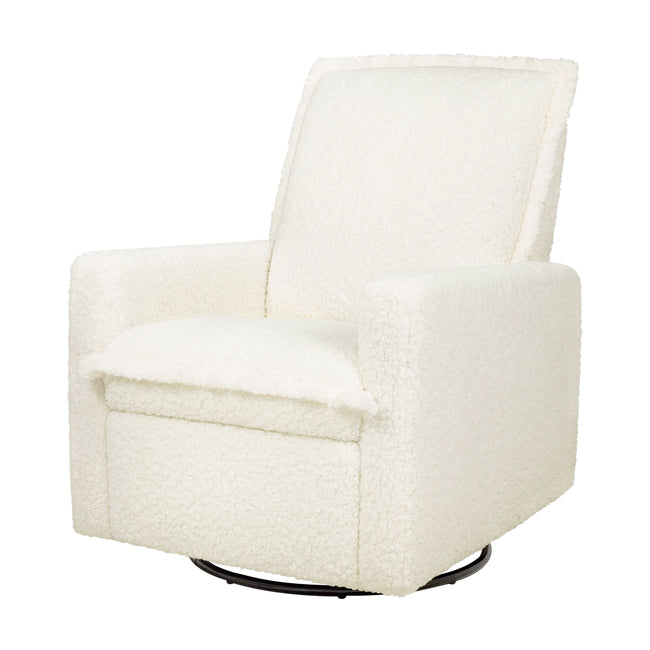 M20977CMSG,Babyletto,Cali Flange Gliding Swivel Recliner in Cream Shearling