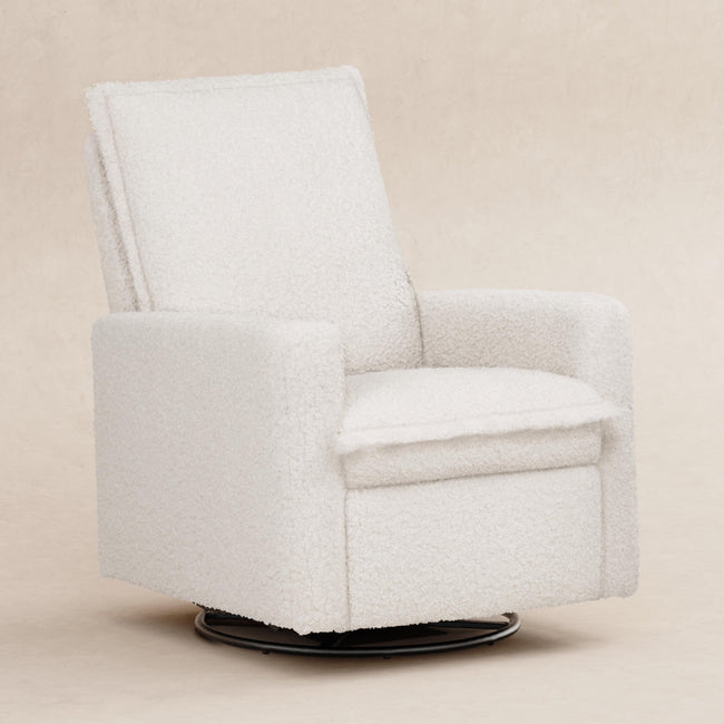 M20977CMSG,Babyletto,Cali Flange Gliding Swivel Recliner in Cream Shearling