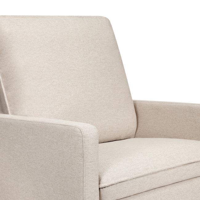 M20984PBEWLB,Babyletto,Cali Pillowback Chair and a Half Glider in Performance Beach Eco-Weave w/ Light Wood Base