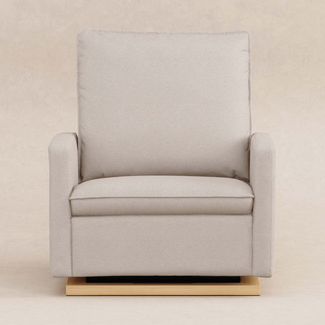 M20984PBEWLB,Babyletto,Cali Pillowback Chair and a Half Glider in Performance Beach Eco-Weave w/ Light Wood Base