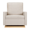 M20984PBEWLB,Babyletto,Cali Pillowback Chair and a Half Glider in Performance Beach Eco-Weave w/ Light Wood Base