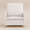 M20984PCMEWLB,Babyletto,Cali Pillowback Chair and a Half Glider in Performance Cream Eco-Weave w/ Light Wood Base