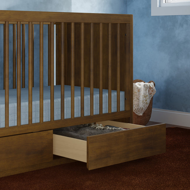 M21601NL,Babyletto,Bento 3-in-1 Convertible Storage Crib w/Toddler Bed Conversion Kit in Natural Walnut